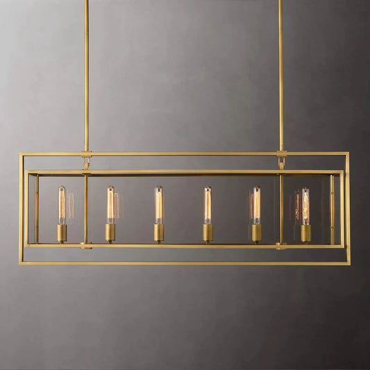 Randy Vintage Rectangle Chandelier 54"
