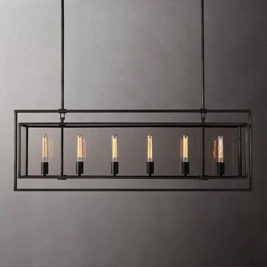 Randy Vintage Rectangle Chandelier 54"
