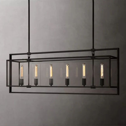 Randy Vintage Rectangle Chandelier 54"