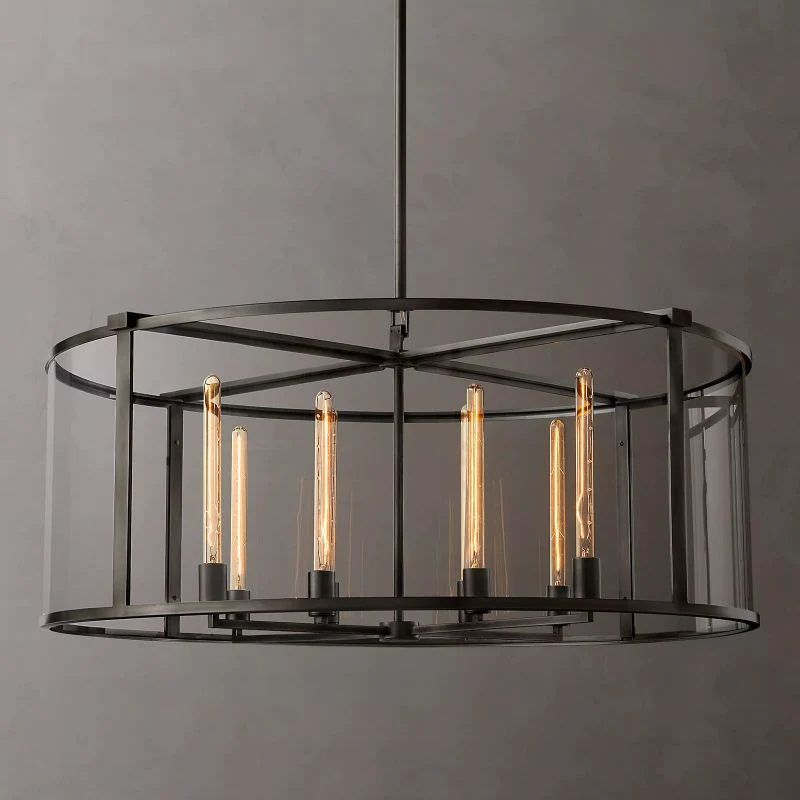 Randy Vintage Round Chandelier 44"