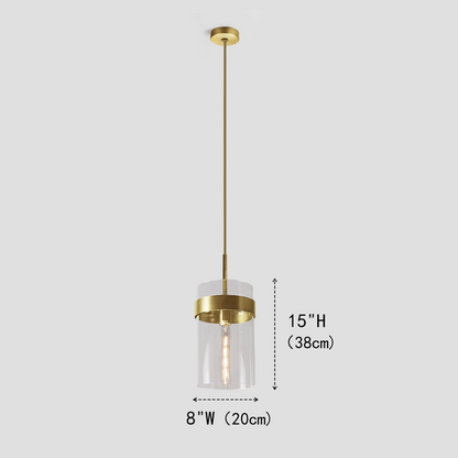 Rata Cylinder Glass Pendant