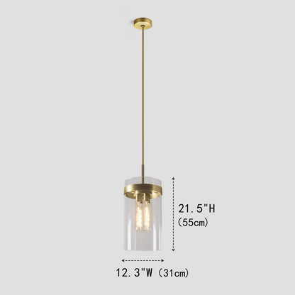 Rata Cylinder Glass Pendant