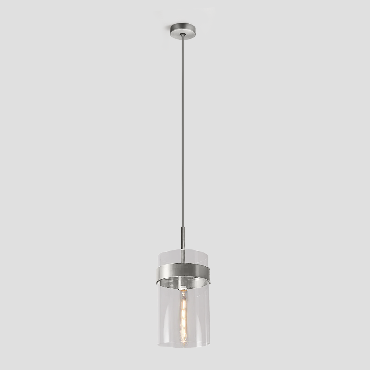 Rata Cylinder Glass Pendant