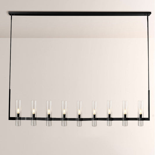 Rata Modern Fashion Glass Linear Chandelier 71"