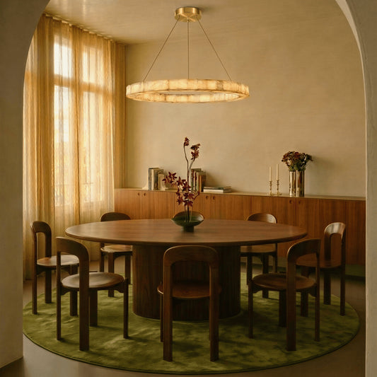 Rivage Alabaster 3-Tier Round Chandelier