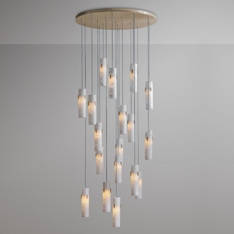 Alabaster Round Cluster Deco Pendant