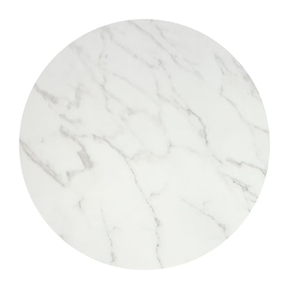 SHYFOY 35" Modern Round Marble Coffee Table