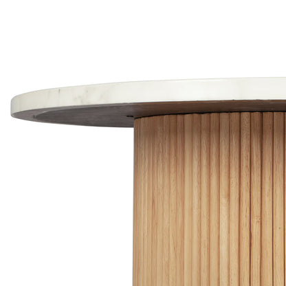 SHYFOY 35" Modern Round Marble Coffee Table
