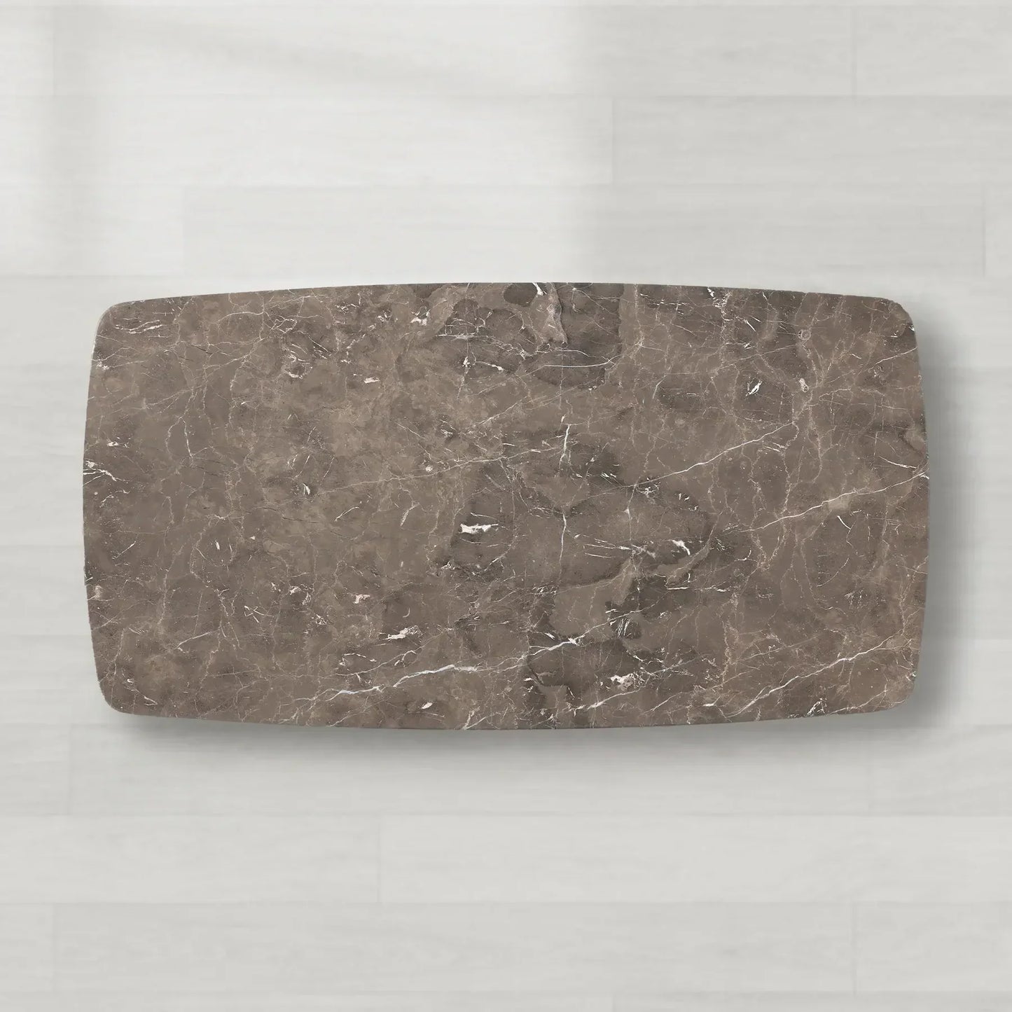 Sailor Germain Rectangular Marble Top Dining Table with Clement Wood Base