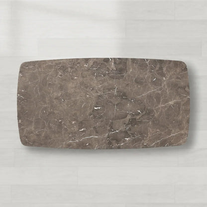 Sailor Germain Rectangular Marble Top Dining Table with Clement Wood Base