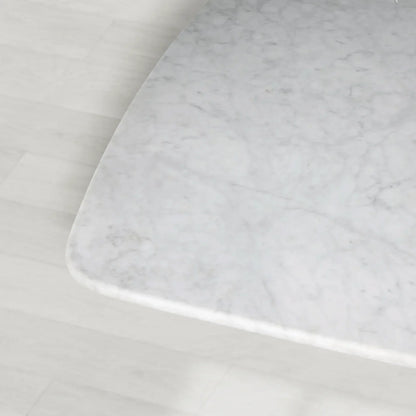 Sailor Germain Rectangular Marble Top Dining Table with Rennes Base