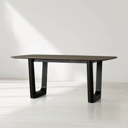 Sailor Germain Rectangular Solid Wood Dining Table with Rennes Base