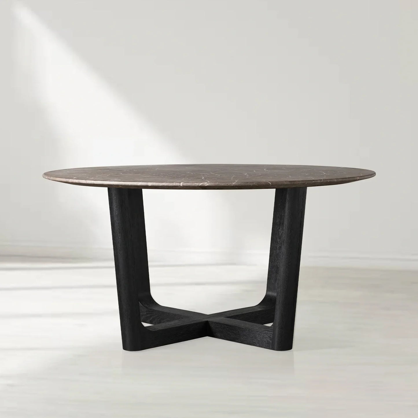 Sailor Germain Round Marble Top Dining Table with Rennes Base