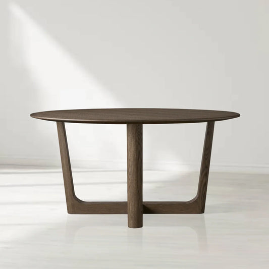 Sailor Germain Round Oak Wood Dining Table with Rennes Base