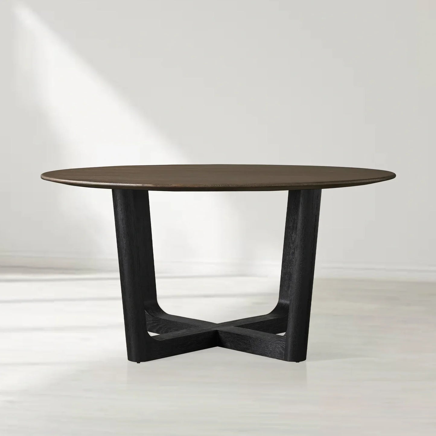 Sailor Germain Round Oak Wood Dining Table with Rennes Base