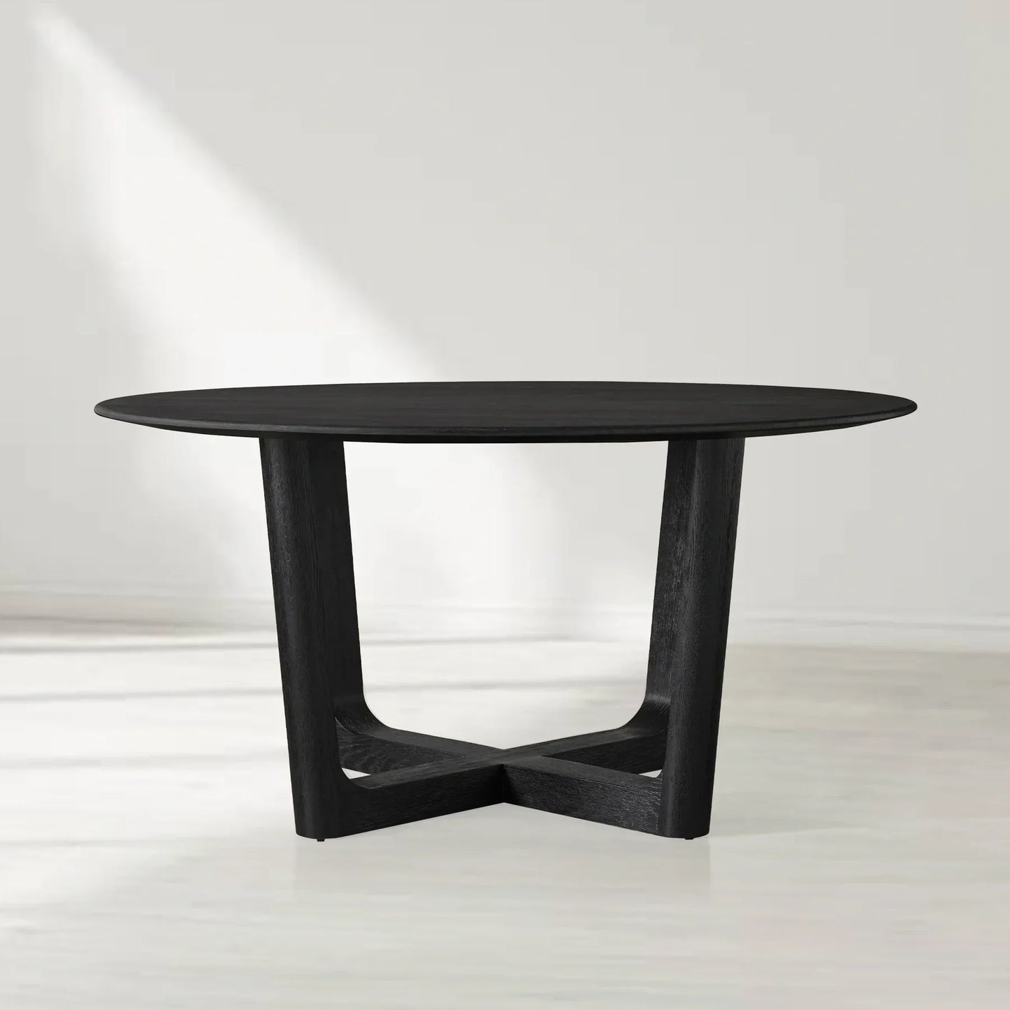 Sailor Germain Round Oak Wood Dining Table with Rennes Base