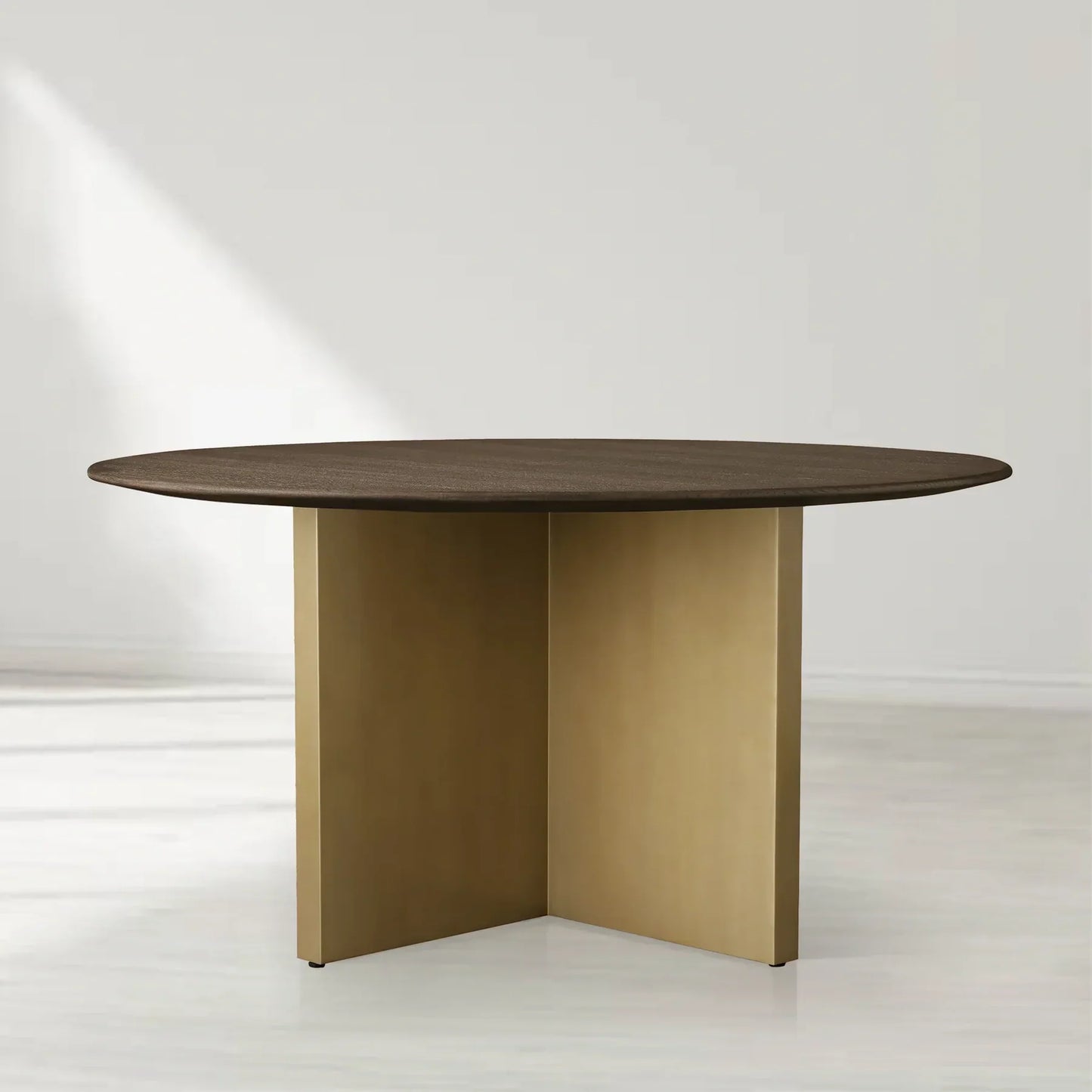 Sailor Germain Round Wood Dining Table with Clement Base Design