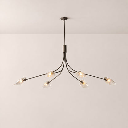 Sally Clear Glass Linear Chandelier