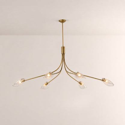 Sally Clear Glass Linear Chandelier