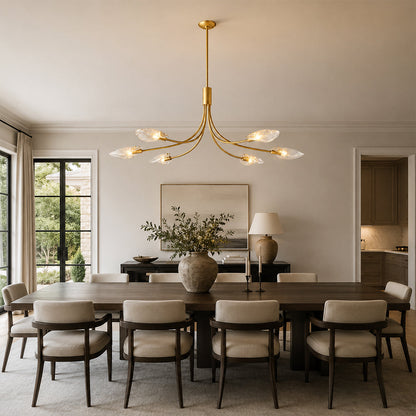 Sally Clear Glass Linear Chandelier