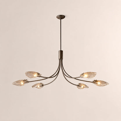 Sally Smoke Glass Linear Chandelier