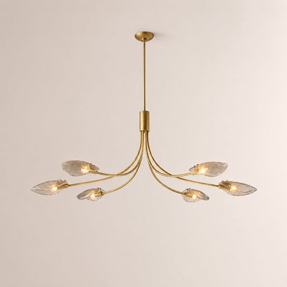 Sally Smoke Glass Linear Chandelier