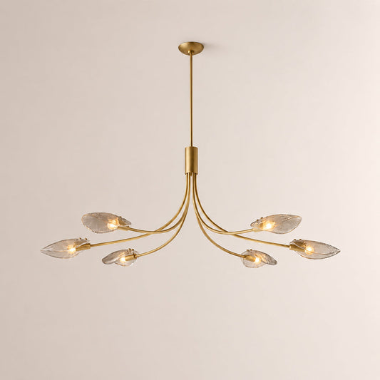Sally Smoke Glass Linear Chandelier