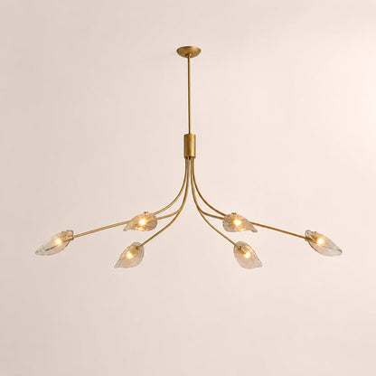 Sally Smoke Glass Linear Chandelier