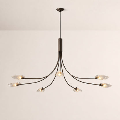 Sally Smoke Glass Round Chandelier