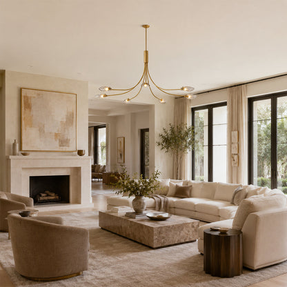 Sally Smoke Glass Round Chandelier