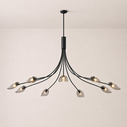 Sally Smoke Glass Round Chandelier