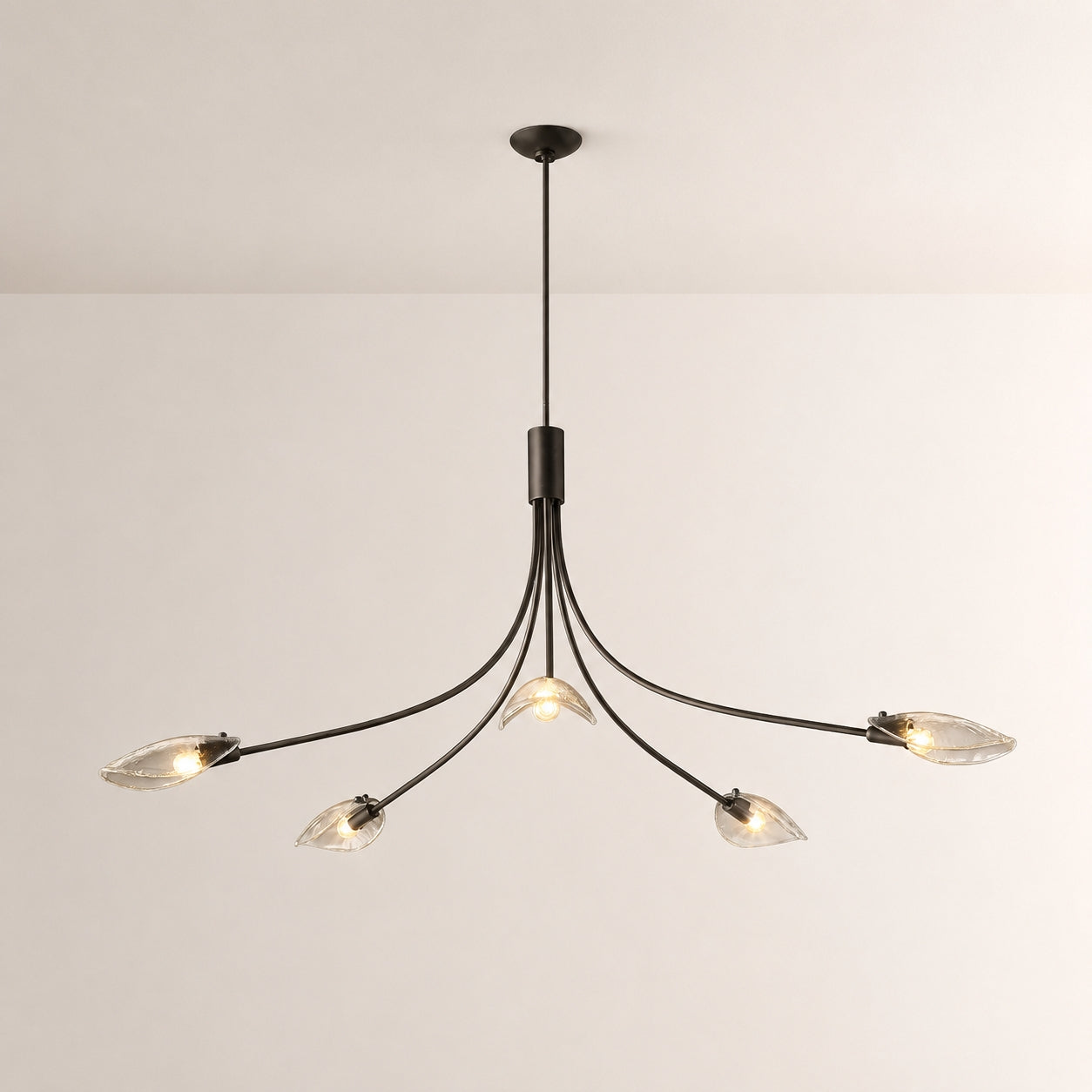 Sally Smoke Glass Round Chandelier