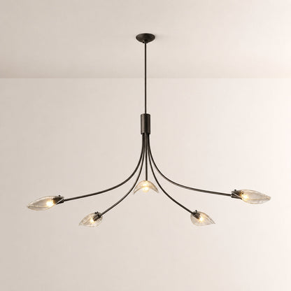 Sally Smoke Glass Round Chandelier