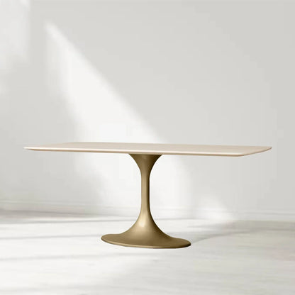 Santos Marble Top Tulip Base Dining Table