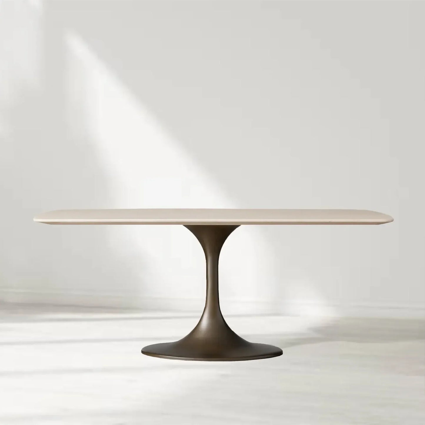Santos Marble Top Tulip Base Dining Table
