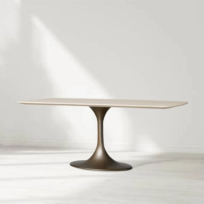 Santos Marble Top Tulip Base Dining Table