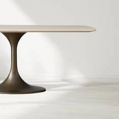 Santos Marble Top Tulip Base Dining Table