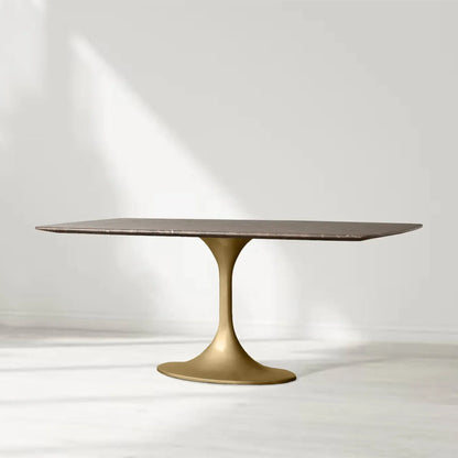 Santos Marble Top Tulip Base Dining Table
