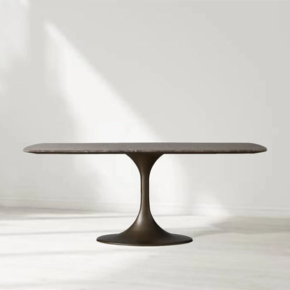 Santos Marble Top Tulip Base Dining Table