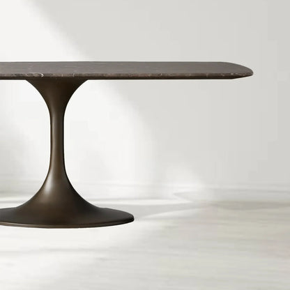 Santos Marble Top Tulip Base Dining Table