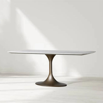 Santos Marble Top Tulip Base Dining Table