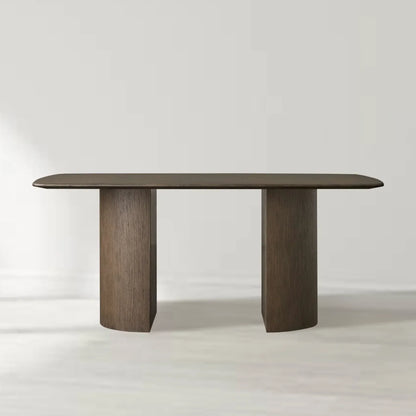 Santos Sculptural Double Pedestal Dining Table