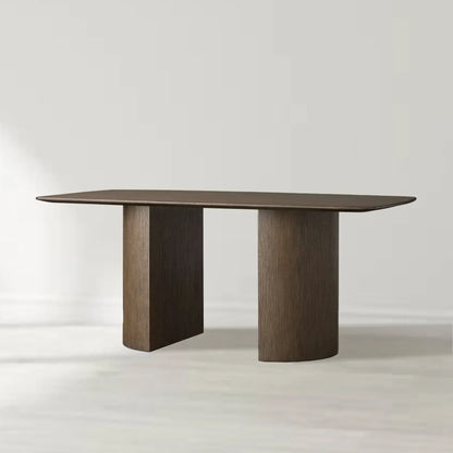 Santos Sculptural Double Pedestal Dining Table