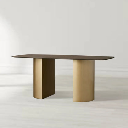 Santos Sculptural Double Pedestal Dining Table