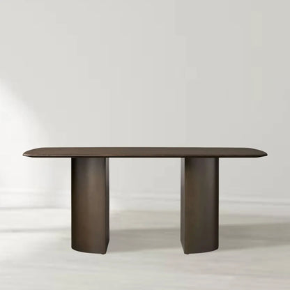 Santos Sculptural Double Pedestal Dining Table