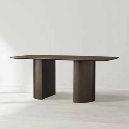 Santos Sculptural Double Pedestal Dining Table