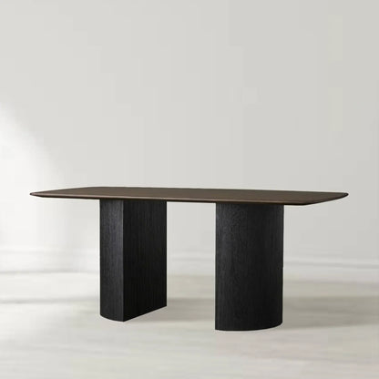 Santos Sculptural Double Pedestal Dining Table