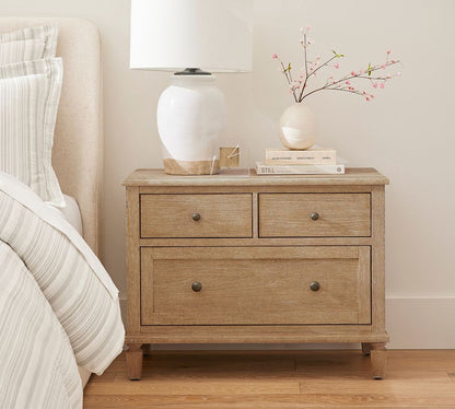 Sausalito 3-Drawer Nightstand 34"