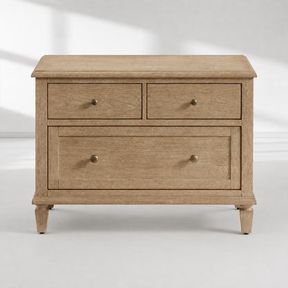 Sausalito 3-Drawer Nightstand 34"