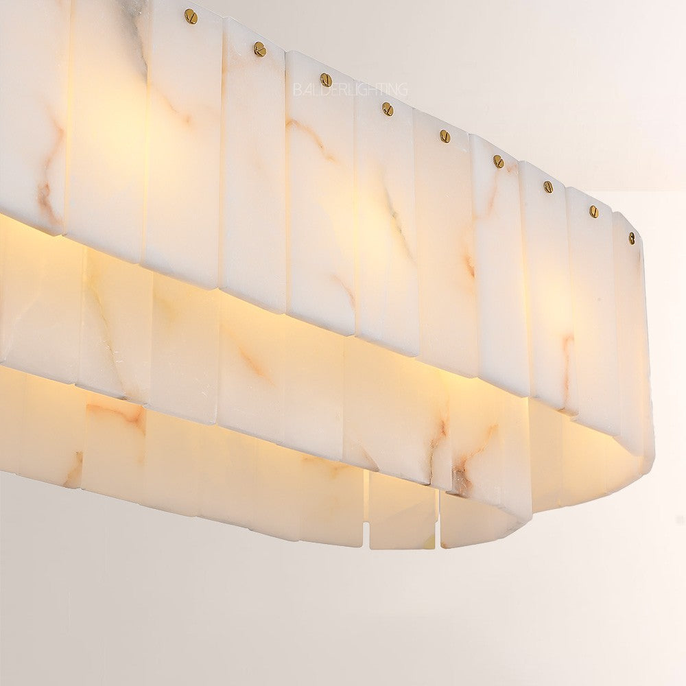 Sawyer Alabaster Rectangle Chandelier